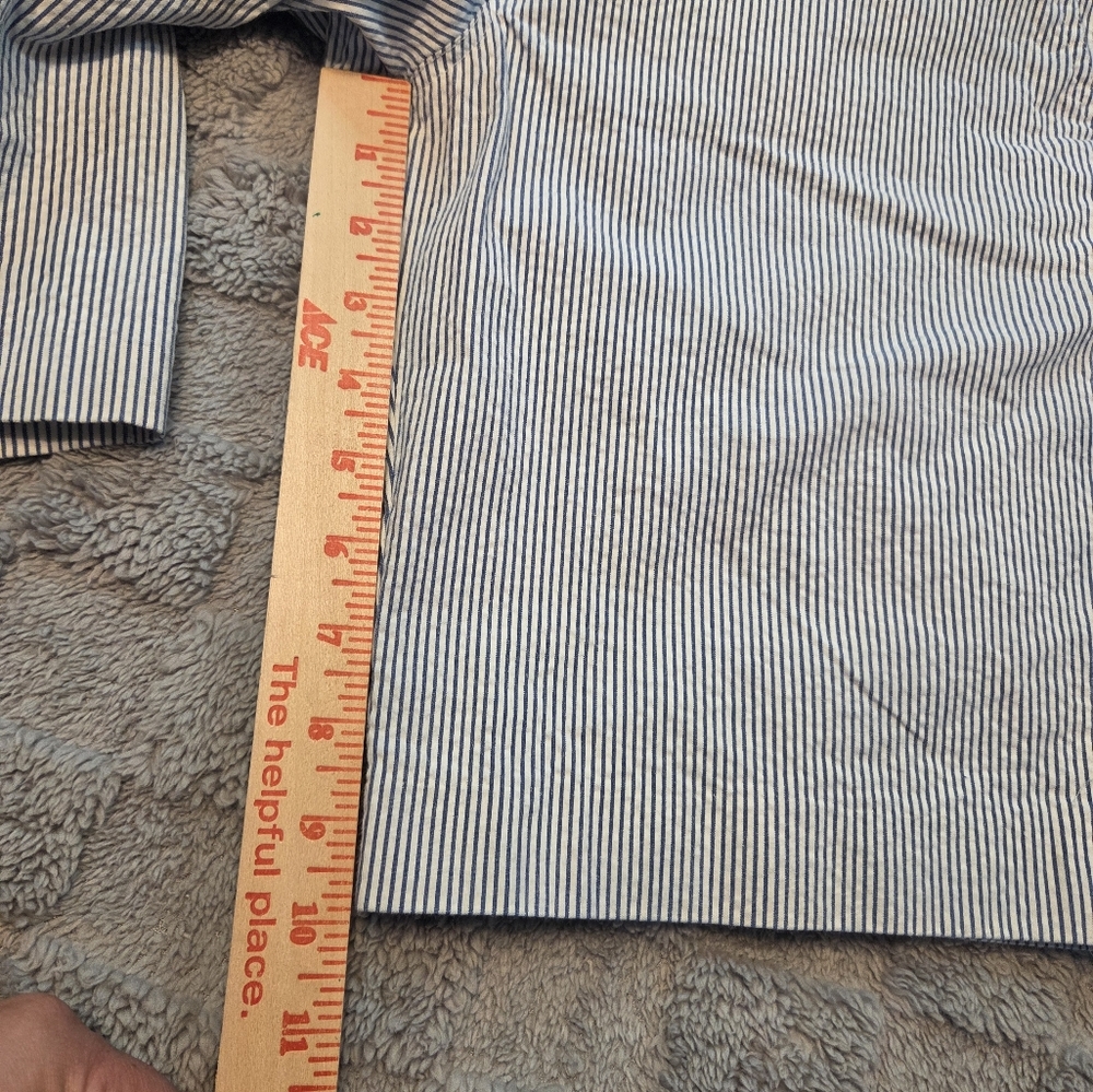 Britches Seersucker Shorts Men's 34x10 Blue & White Stripe Preppy Chino DadCore - Picture 5 of 10